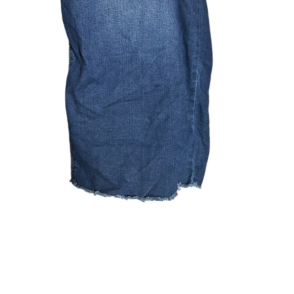 Tummy Control High Rise Wide Leg Cropped Frayed Hem Jeans Size 16W - Picture 4 of 6